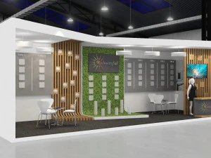 exhibition stand one sides open stall 3D Model