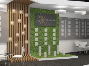 exhibition stand one sides open stall 3D Model