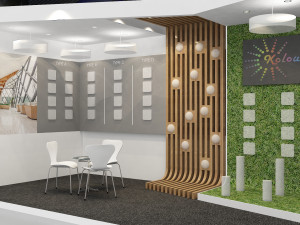 exhibition stand one sides open stall 3D Model