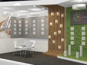exhibition stand one sides open stall 3D Model