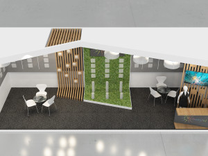 exhibition stand one sides open stall 3D Model