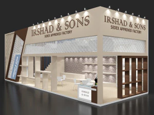 estande de exposi&ccedil;&atilde;o dois lados tenda aberta Modelo 3D