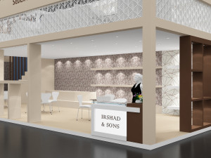 exhibition stand two sides open stall 3D Model