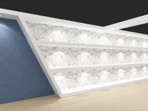 exhibition stand two sides open stall 3D Model
