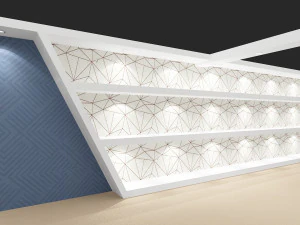 exhibition stand two sides open stall 3D Model
