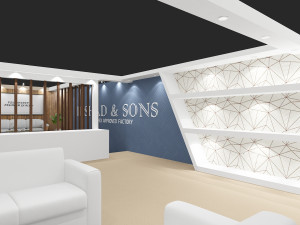 exhibition stand two sides open stall 3D Model