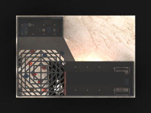 exhibition stand two sides open stall Model 3D