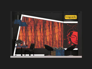 exhibition stand two sides open stall 3D Model