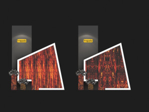 exhibition stand two sides open stall Model 3D