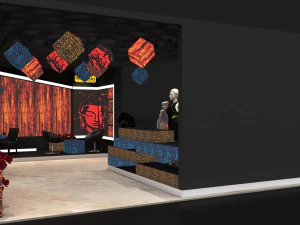 exhibition stand two sides open stall 3D Model
