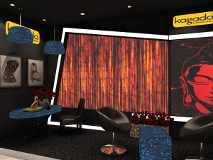 exhibition stand two sides open stall Model 3D