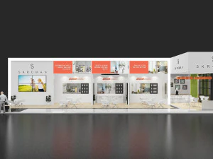 exhibition stand two sides open stall 3D Model
