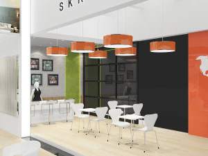 exhibition stand two sides open stall 3D Model