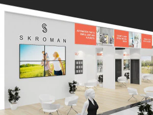 exhibition stand two sides open stall 3D Model