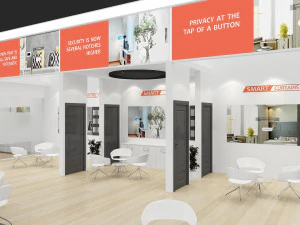 exhibition stand two sides open stall 3D Model