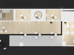exhibition stand two sides open stall 3D Model