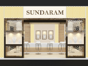exhibition stand three sides open stall 3D 모델
