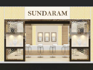 estande de exposi&ccedil;&atilde;o tr&ecirc;s lados tenda aberta Modelo 3D