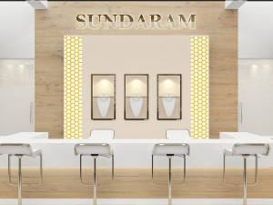 exhibition stand three sides open stall Modèle 3D