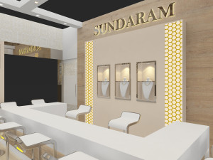 exhibition stand three sides open stall Modèle 3D