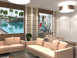 Exhibition stand three sides open stall 3D Модель