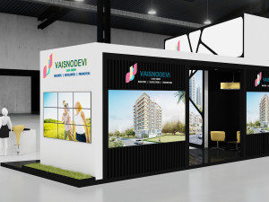exhibition stand three sides open stall 3D Модель
