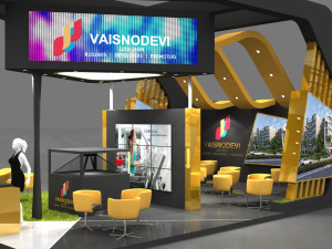 exhibition stand three sides open stall 3D 模型