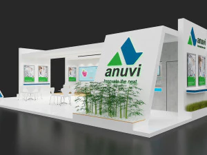 exhibition stand three sides open stall 3D Model