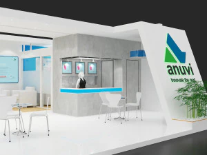 exhibition stand three sides open stall 3D Model