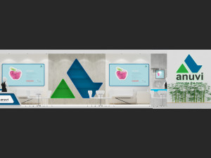 exhibition stand three sides open stall Modèle 3D