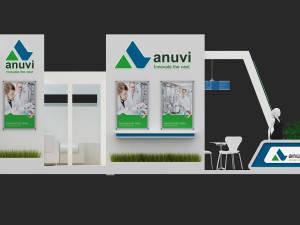 exhibition stand three sides open stall Modèle 3D