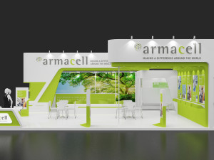 exhibition stand two sides open stall 3D Model