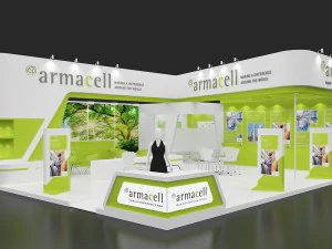 exhibition stand two sides open stall 3D Model