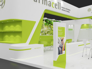 exhibition stand two sides open stall 3D Modell
