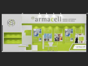 exhibition stand two sides open stall 3D Modell