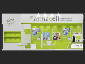 exhibition stand two sides open stall 3D Model