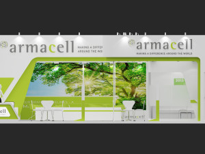 exhibition stand two sides open stall 3D Modell