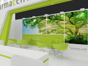 exhibition stand two sides open stall 3D Modell