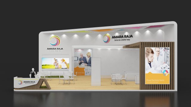 exhibition stand two sides open stall 3Dモデル .c4d .max .obj .3ds .fbx .stl .blend 