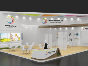exhibition stand two sides open stall 3D Model