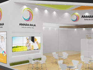exhibition stand two sides open stall 3Dモデル