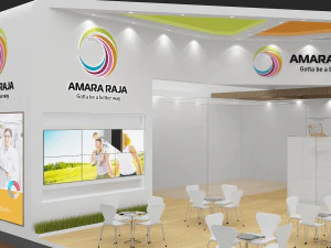 exhibition stand two sides open stall 3D Model