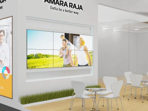 exhibition stand two sides open stall 3D Model