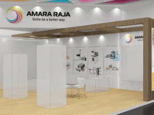 exhibition stand two sides open stall 3D Model