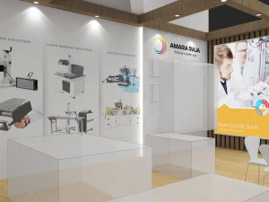 exhibition stand two sides open stall 3D Model