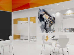 exhibition stand two sides open stall 3D Model