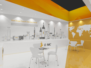 exhibition stand two sides open stall 3D Model
