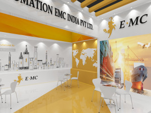 exhibition stand two sides open stall 3D Model