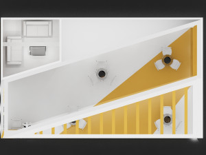 exhibition stand two sides open stall 3D Model