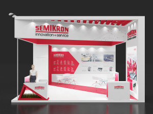 exhibition stand three sides open stall Modèle 3D